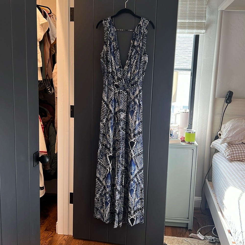 100% silk jumpsuit from Parker, breezy and perfect for beach vacation
